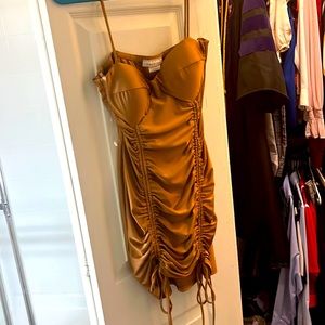 Brown woman’s cocktail dress